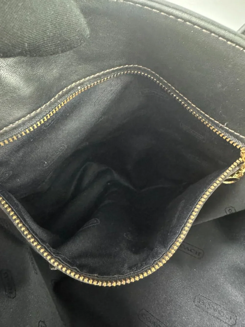 Authentic Vintage Coach 9302 Black Leather Bleeker Basket Bag